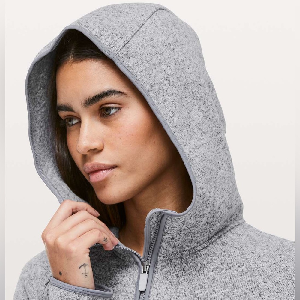 Lululemon Fleece Pullover Jacket Light Heathered … - image 3
